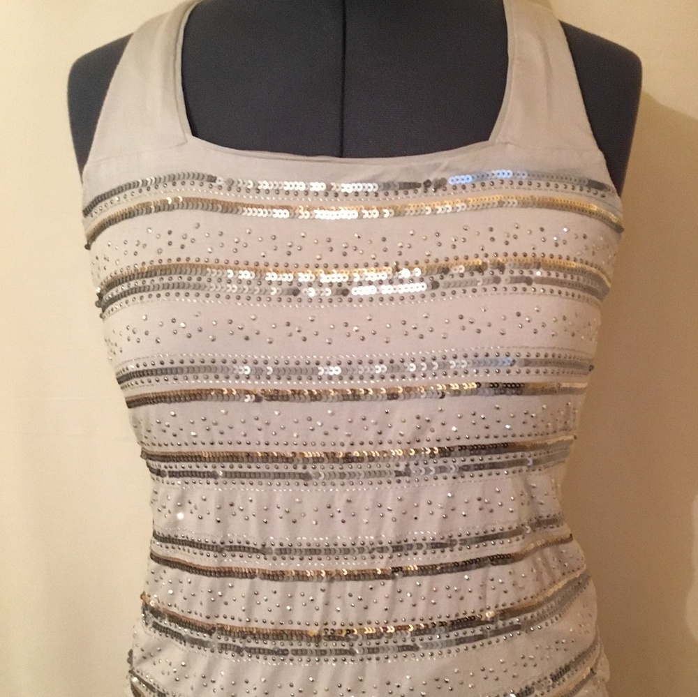 Gold and Silver Sequin Tank